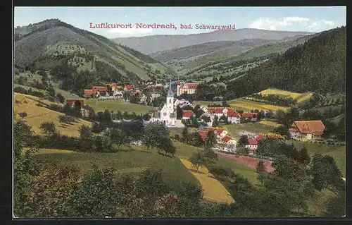 AK Nordrach / Schwarzwald, Totale mit Gebirgswand