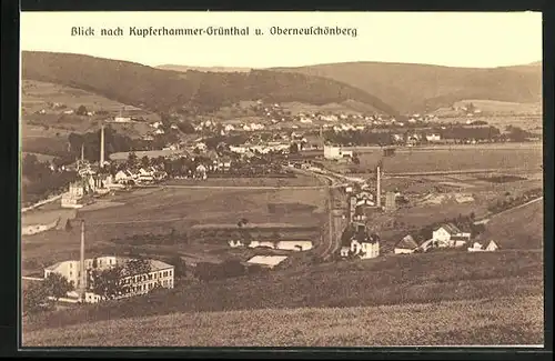 AK Kupferhammer-Grünthal, Totalansicht mit Blick auf Oberneuschönberg