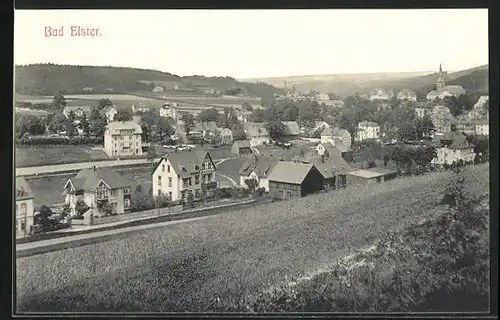 AK Bad Elster, Blick von der Bergwiese