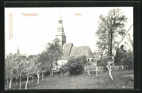 AK Taubenheim, an der Kirche