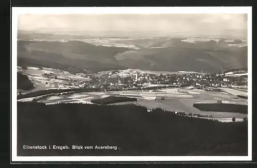 AK Eibenstock / Erzgeb., Panoramablick vom Auersberg