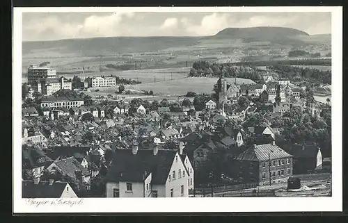 AK Geyer / Erzgeb., Panoramablick aus der Vogelschau
