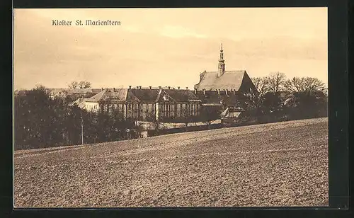 AK Panschwitz-Kuckau, Blick zum Kloster St. Marienstern