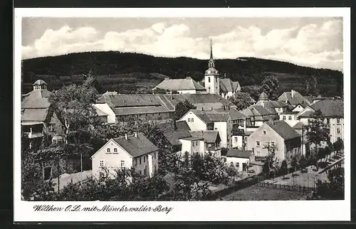 AK Wilthen, Ansicht mit Mönchswalder Berg