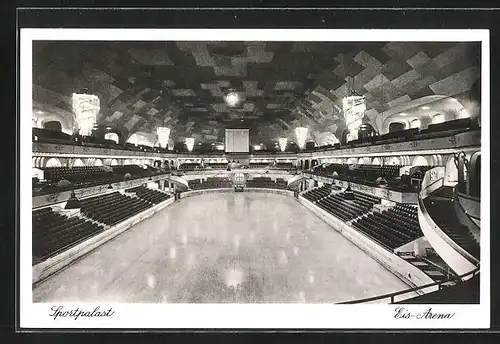 AK Berlin-Schöneberg, Innenansicht der Eis-Arena