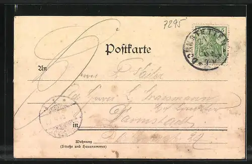 AK Dornstetten, Gesamtansicht & Marktplatzbrunnen
