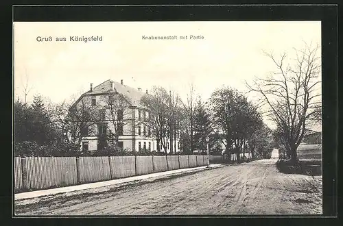 AK Königsfeld, Knabenanstalt mit Partie