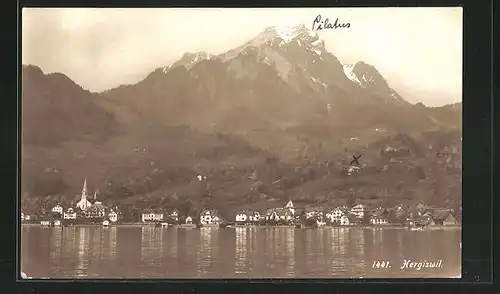 AK Hergiswil, Panorama mit Pilatus