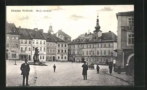 AK Königgrätz / Hradec Kralove, Male namesti & Hotel