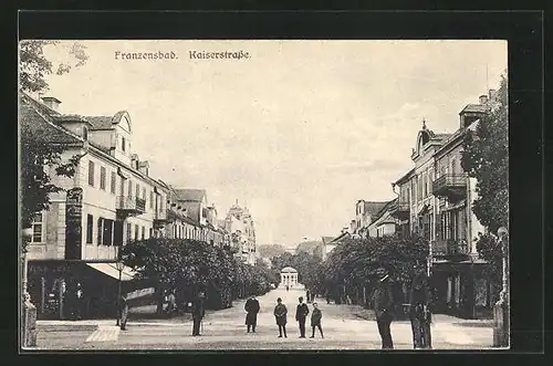 AK Franzensbad, Motiv aus der Kaiserstrasse