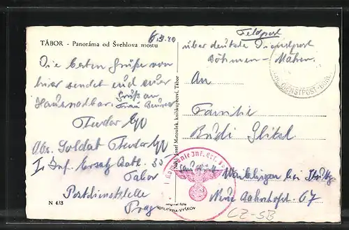 AK Tabor, Panoráma od Svehlova mostu