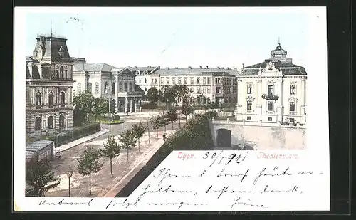 AK Eger, am Theaterplatz