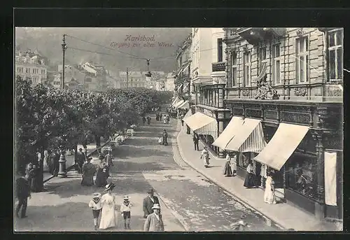 AK Karlsbad, Eingang zur alten Wiese