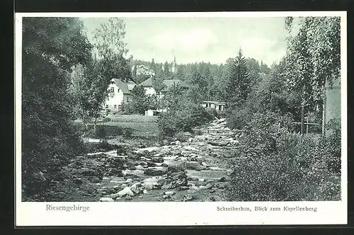 AK Schreiberhau, Blick zum Kapellenberg im Riesengebirge