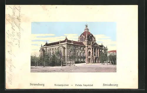 AK Strassburg, Kaiserpalast im Sonnenschein