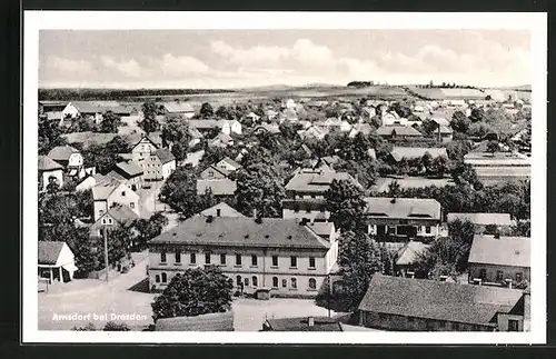 AK Arnsdorf b. Dresden, Ausblick auf den Ort