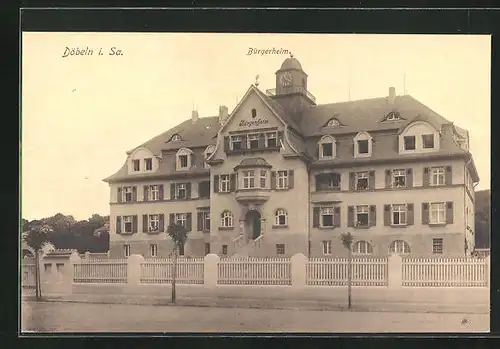 AK Döbeln i. Sa., Blick zum Bürgerheim