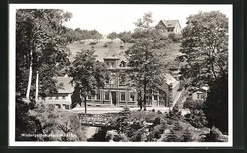 AK Hainichen i. Sa., Gasthaus Wintergarten