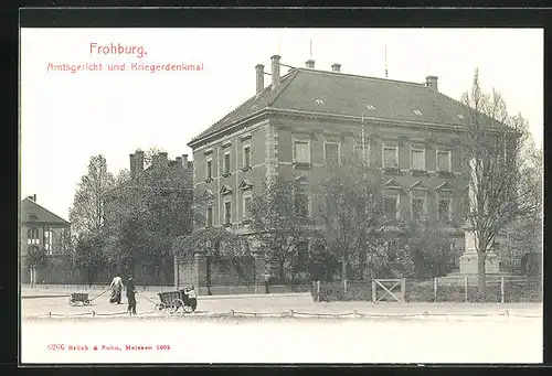 AK Frohburg, Amtsgericht und Kriegerdenkmal