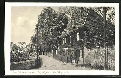 AK Oberlössnitz, Haus Lorenz an der Bergstrasse