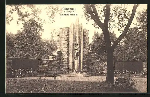 AK Olbernhau / Erzgeb., am Kriegerdenkmal