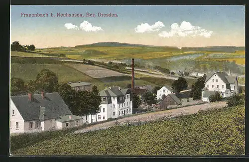 AK Frauenbach, Blick von der Bergwiese