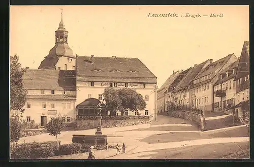 AK Lauenstein / Erzgeb., Markt