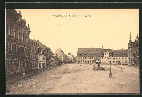 AK Frohburg i. Sa., Marktplatz
