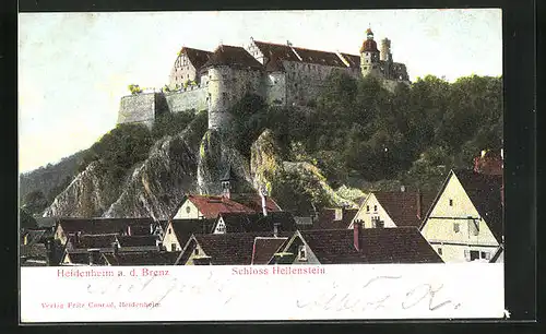 AK Heidenheim a. d. Brenz, Blick zum Schloss Hellenstein