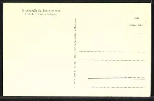 AK Moos / Bodensee, Hauskapelle St. Theresienheim, Innenansicht