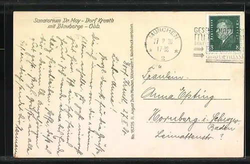 AK Kreuth, Sanatorium von Dr. May