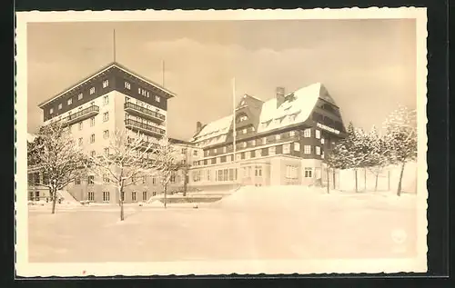 AK Feldberg / Schwarzwald, Hotel Feldberger Hof im Winterglanz