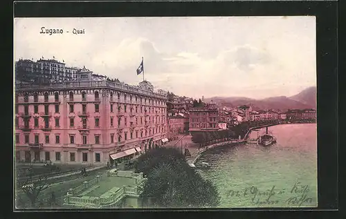 AK Lugano, Blick auf den Quai