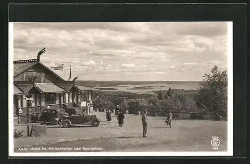 AK Oslo, Utsikt fra Holmenkollen med Sportsstuen