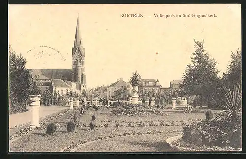 AK Kortrijk, Volkspark en Sint-Eligius'kerk
