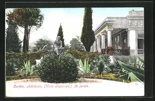 AK Corfou, Achilleion, Villa Imperiale, le jardin