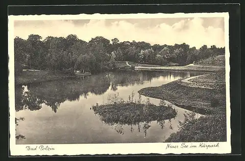 AK Bad Polzin, Neuer See im Kurpark