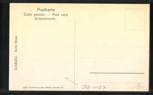 AK Dresden-Loschwitz, Gasthaus Rothe Amsel aus der Vogelschau