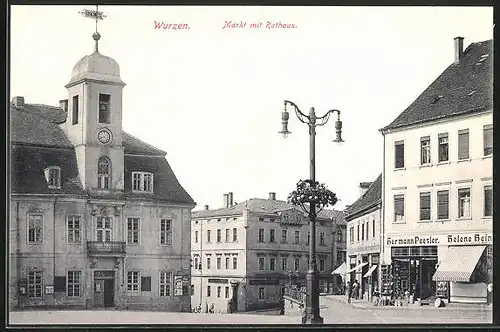 AK Wurzen, Markt mit Rathaus