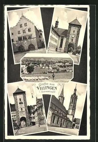 AK Villingen i. Schwarzwald, Rittor, Münster, Altes Rathaus