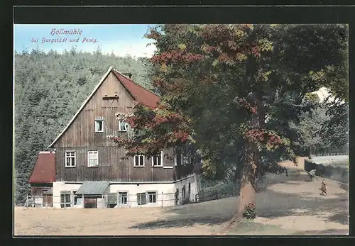 AK Penig, Gasthof Höllmühle bei Burgstädt