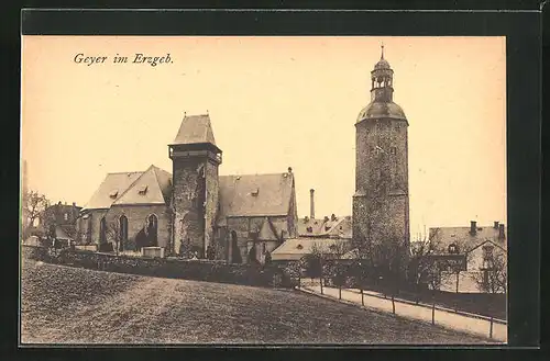 AK Geyer im Erzgeb., Ortspartie