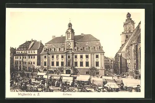 AK Weissenfels a. S., Rathaus und Markt