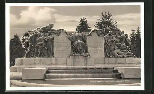AK Berne, Monument de l`Union télégraphique internationale