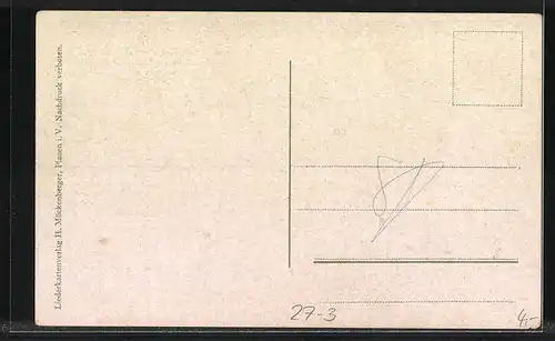 Lied-AK Hilmar Mückenberger: Lieben-Trinken-Singen, Frauen und Männer in Tracht