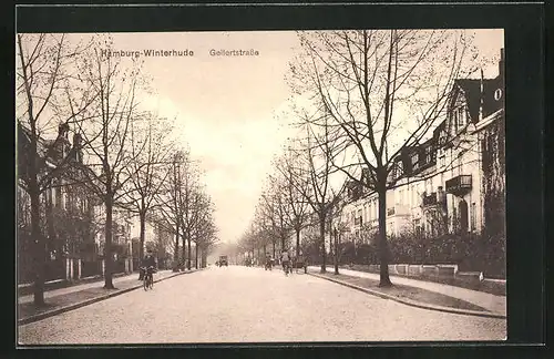 AK Hamburg-Winterhude, Wohnhäuser in der Gellertstrasse