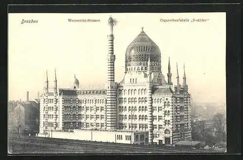 AK Dresden, Cigarettenfabrik Yenidze an der Weisseritz-Strasse