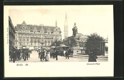 AK Berlin, Alexanderplatz mit Berolina-Statue
