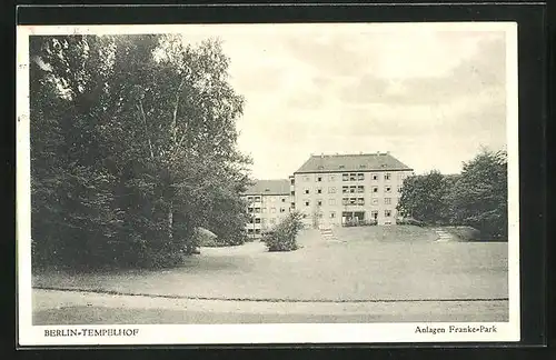 AK Berlin-Tempelhof, Anlagen im Franke-Park