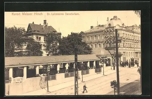 AK Dresden-Weisser Hirsch, Ansicht von Dr. Lehmann`s Sanatorium